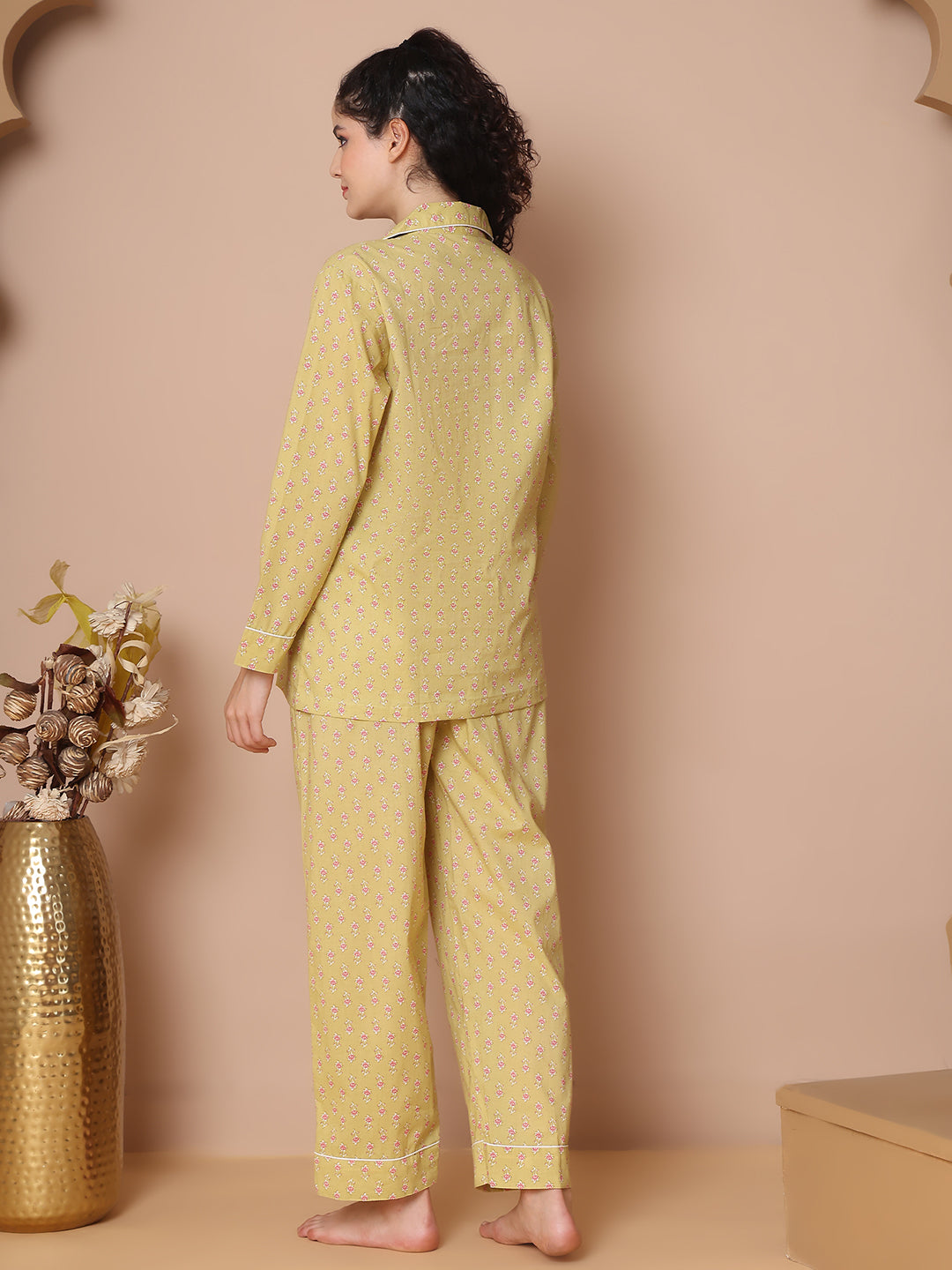 Nimbu Collar Night Suit
