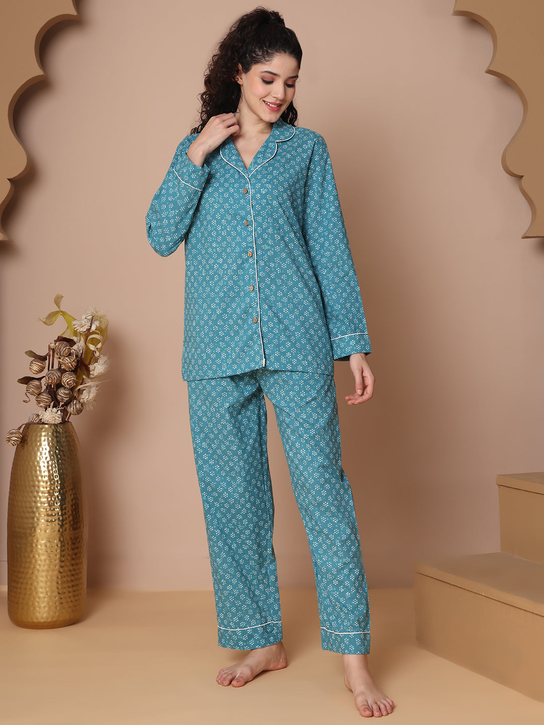 Saanjh Collar Night Suit