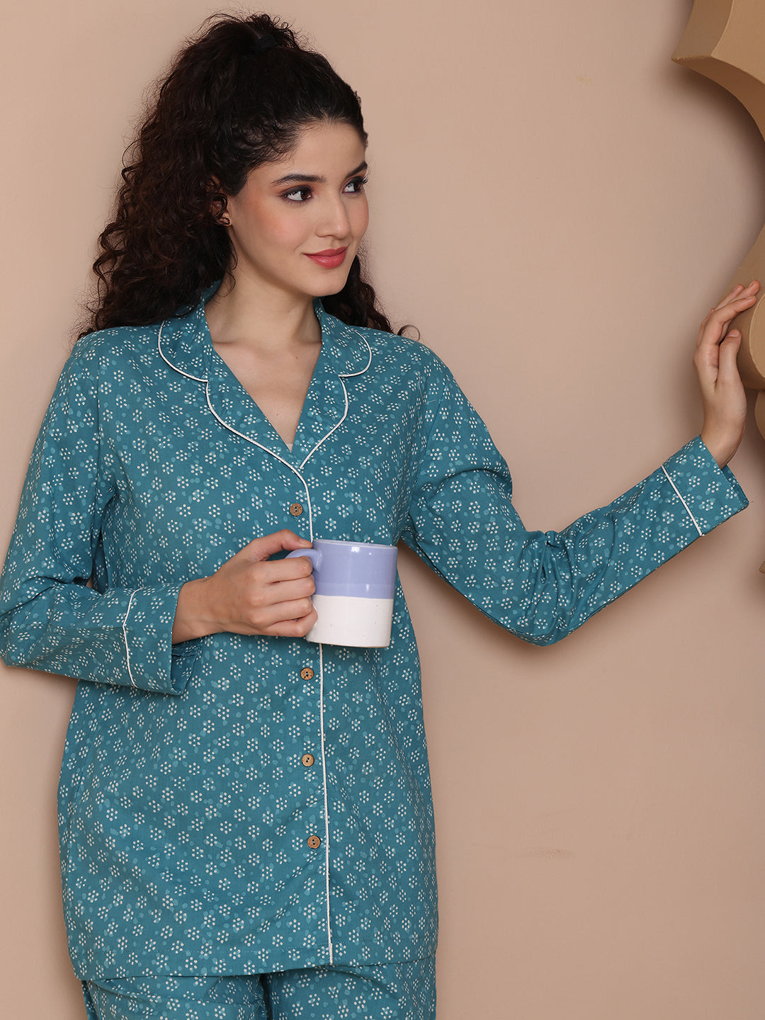 Saanjh Collar Night Suit