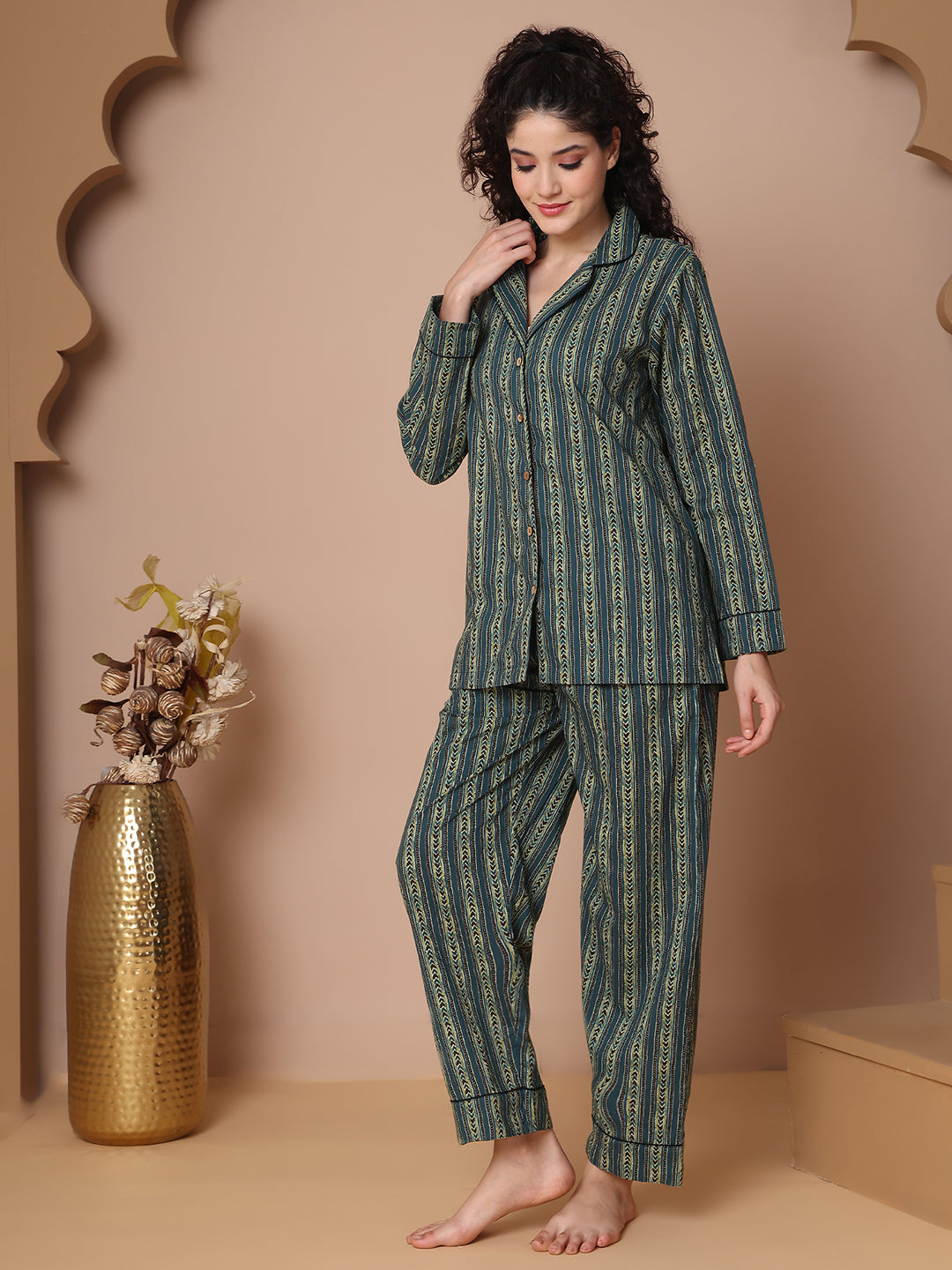 Sharbat Collar Night Suit