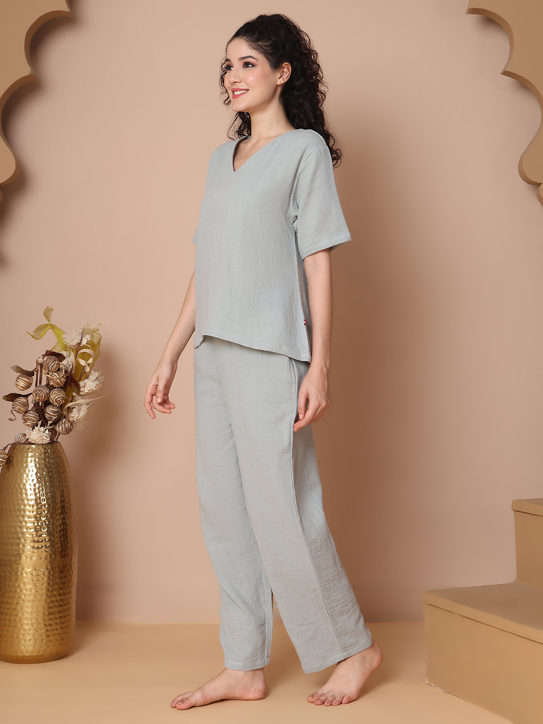 Cool Aloe Cotton Double Cloth Co-ord Set