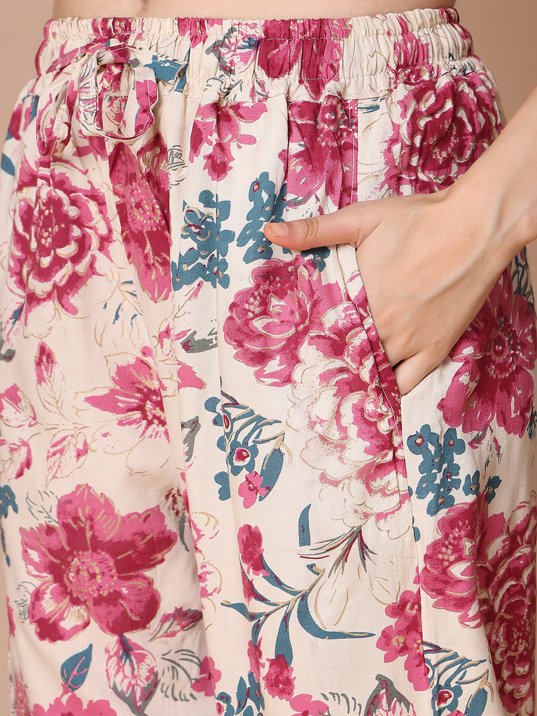 White Garden Rayon Kaftan