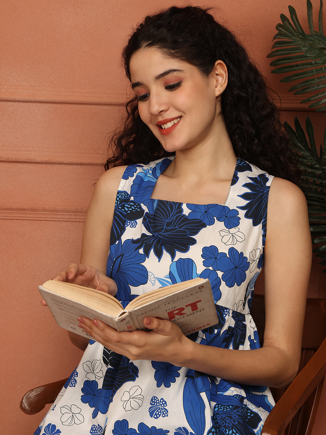 Blue Bloom Peplum Co-ord Set