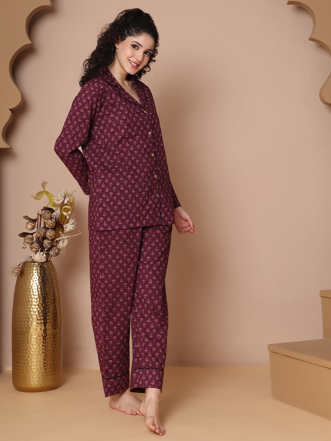 Jaamun Collar Night Suit