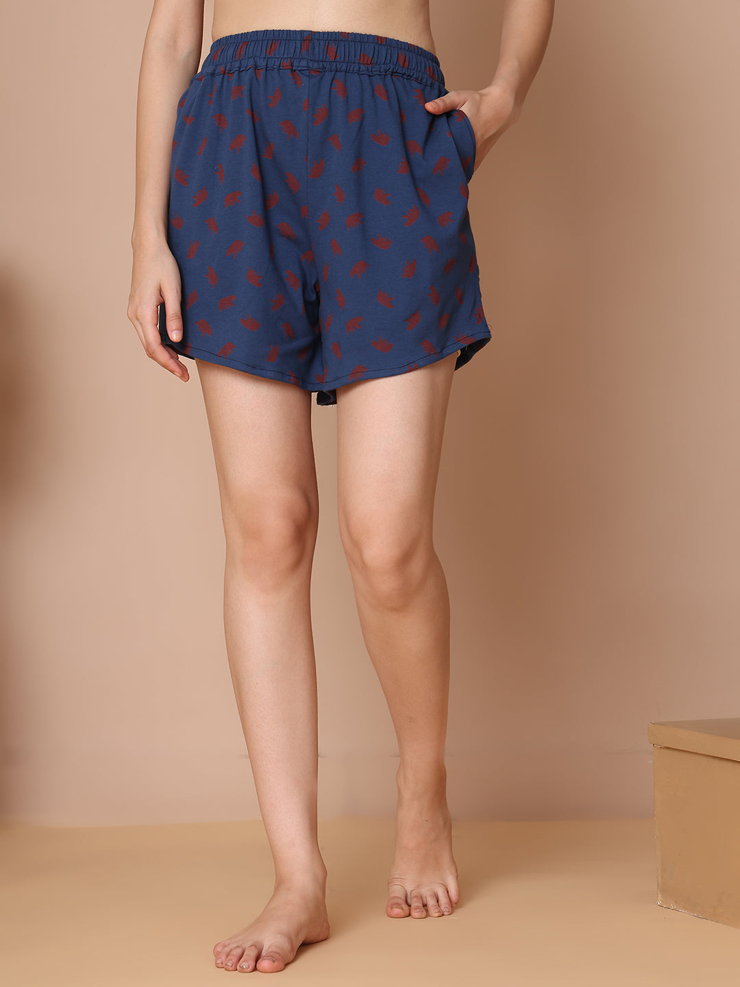 Blue Bear Knitted Lounge Shorts