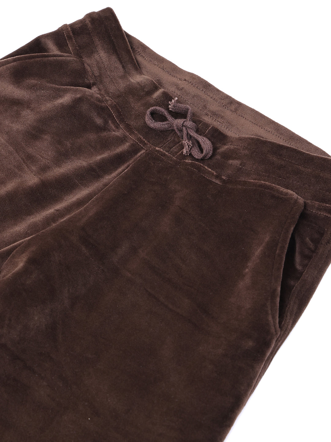 Brown Velvet Zip Lounge Set