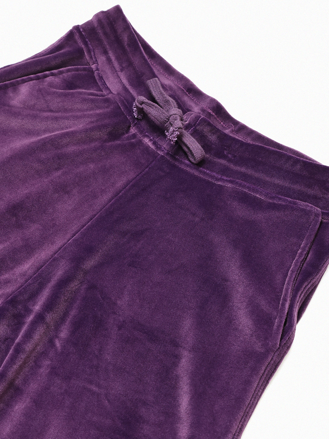 Purple Velvet Hoodie Lounge Set