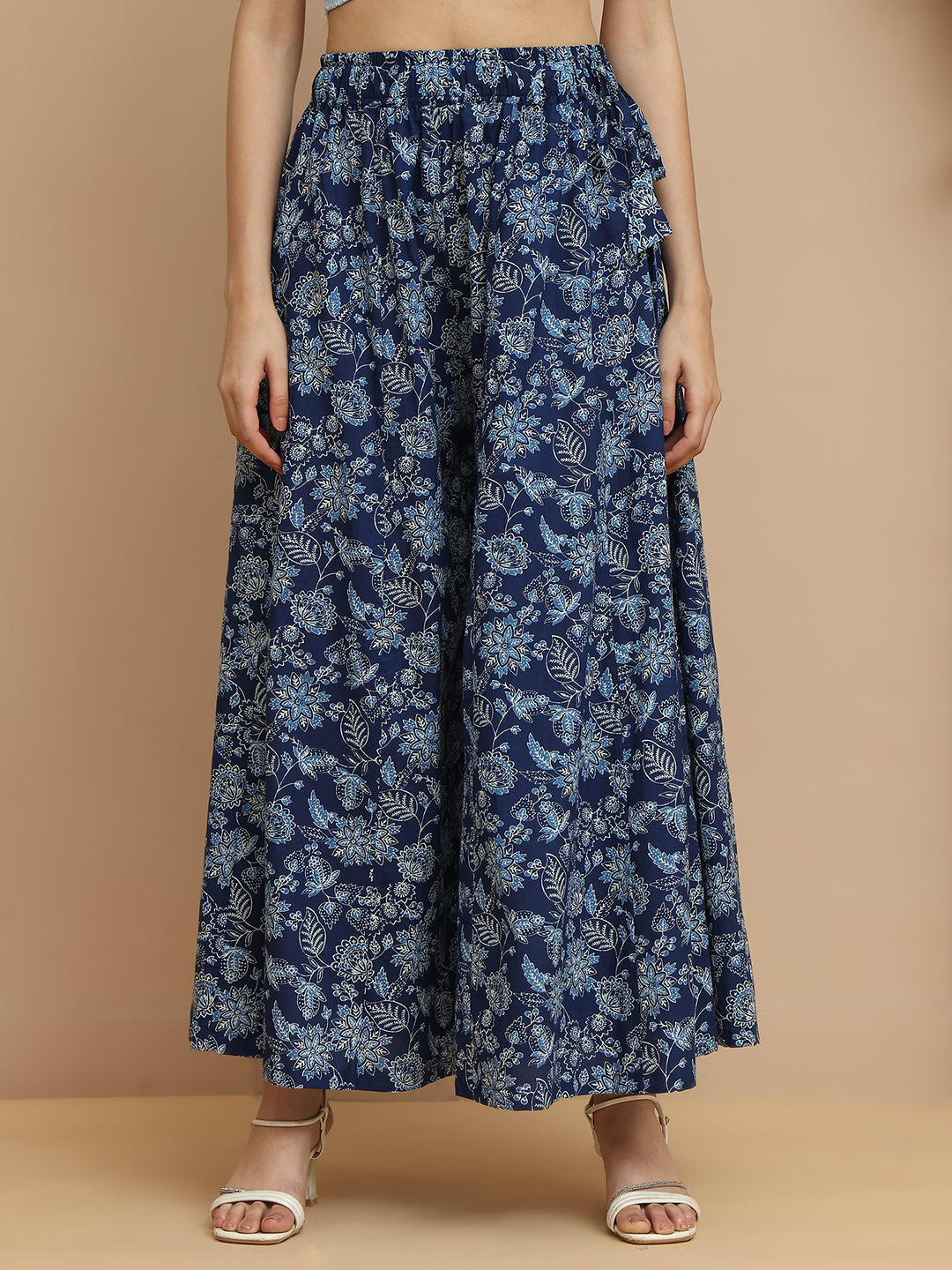 Nazm Kali Cotton Indigo Palazzo