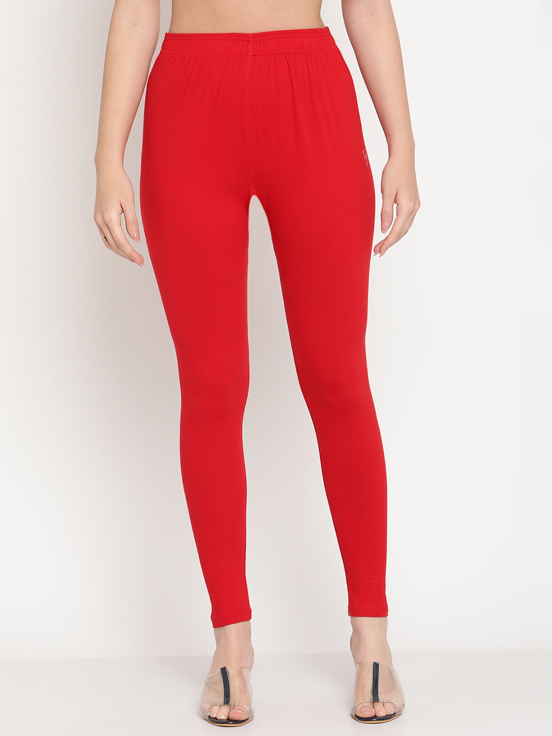 Red Ankle Length Legging