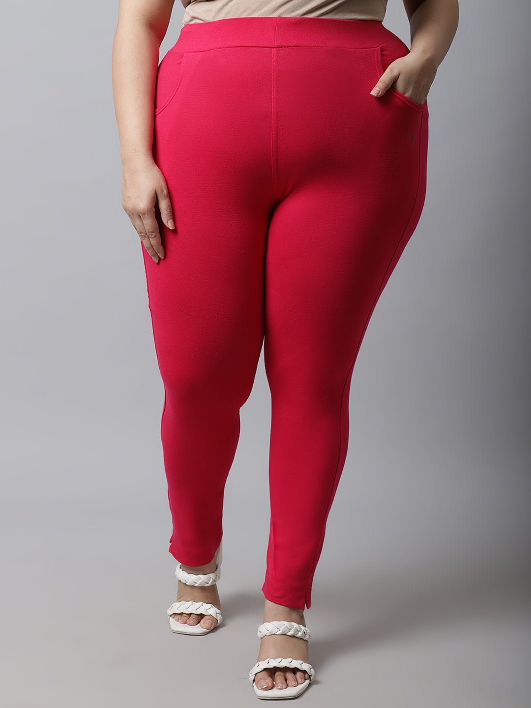 Dark Pink Plus Pocket Pant