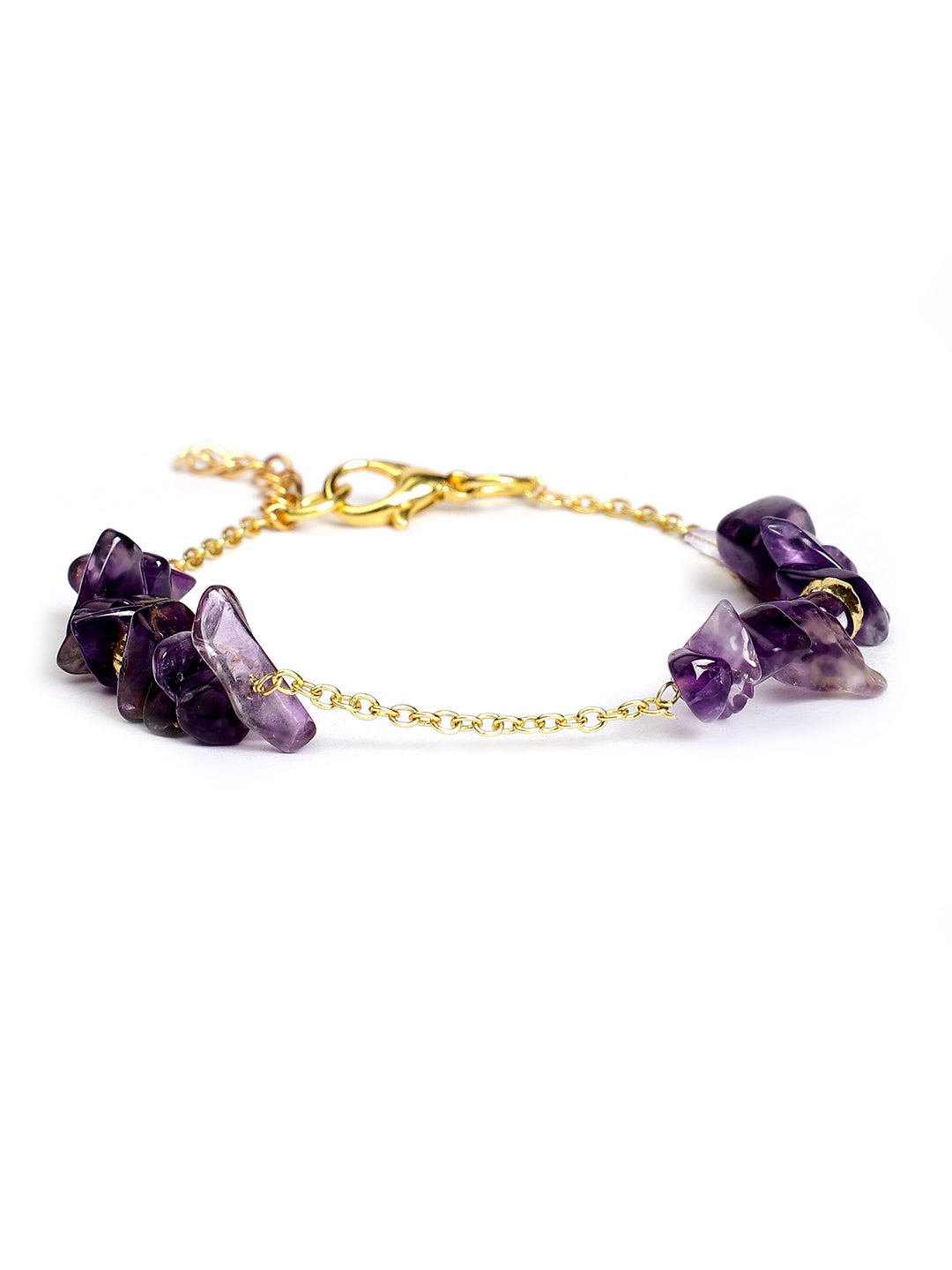 Amethyst Golden Charm Bracelet