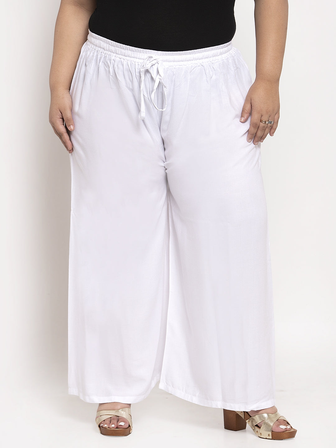White Rayon Plus Palazzo