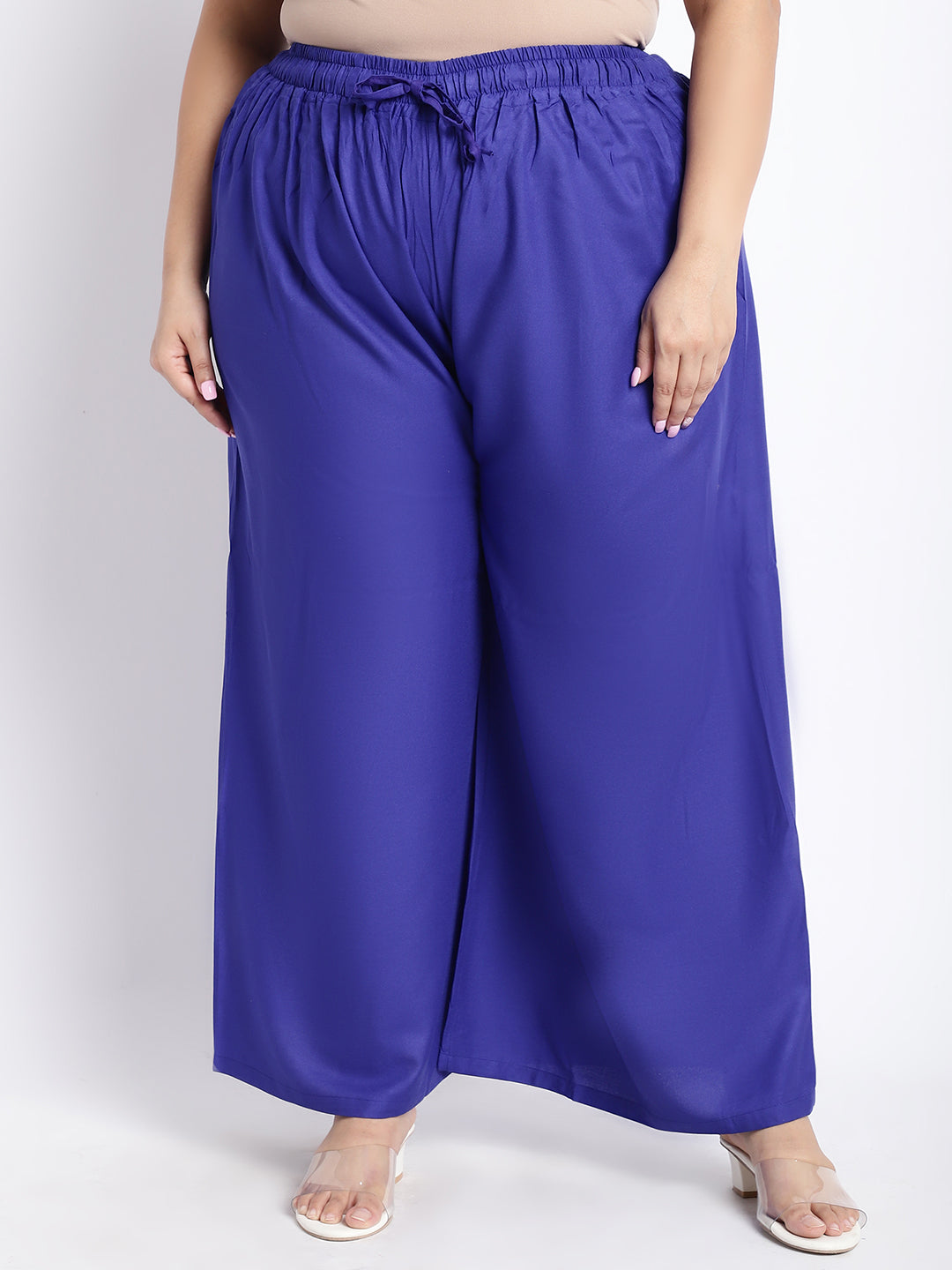 Royal Blue Rayon Plus Palazzo