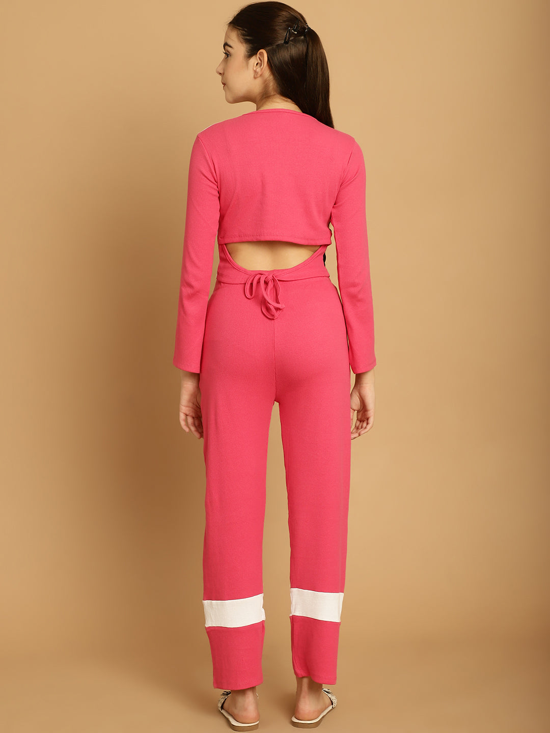 Hot Pink Colorblocked Co-Ord Set