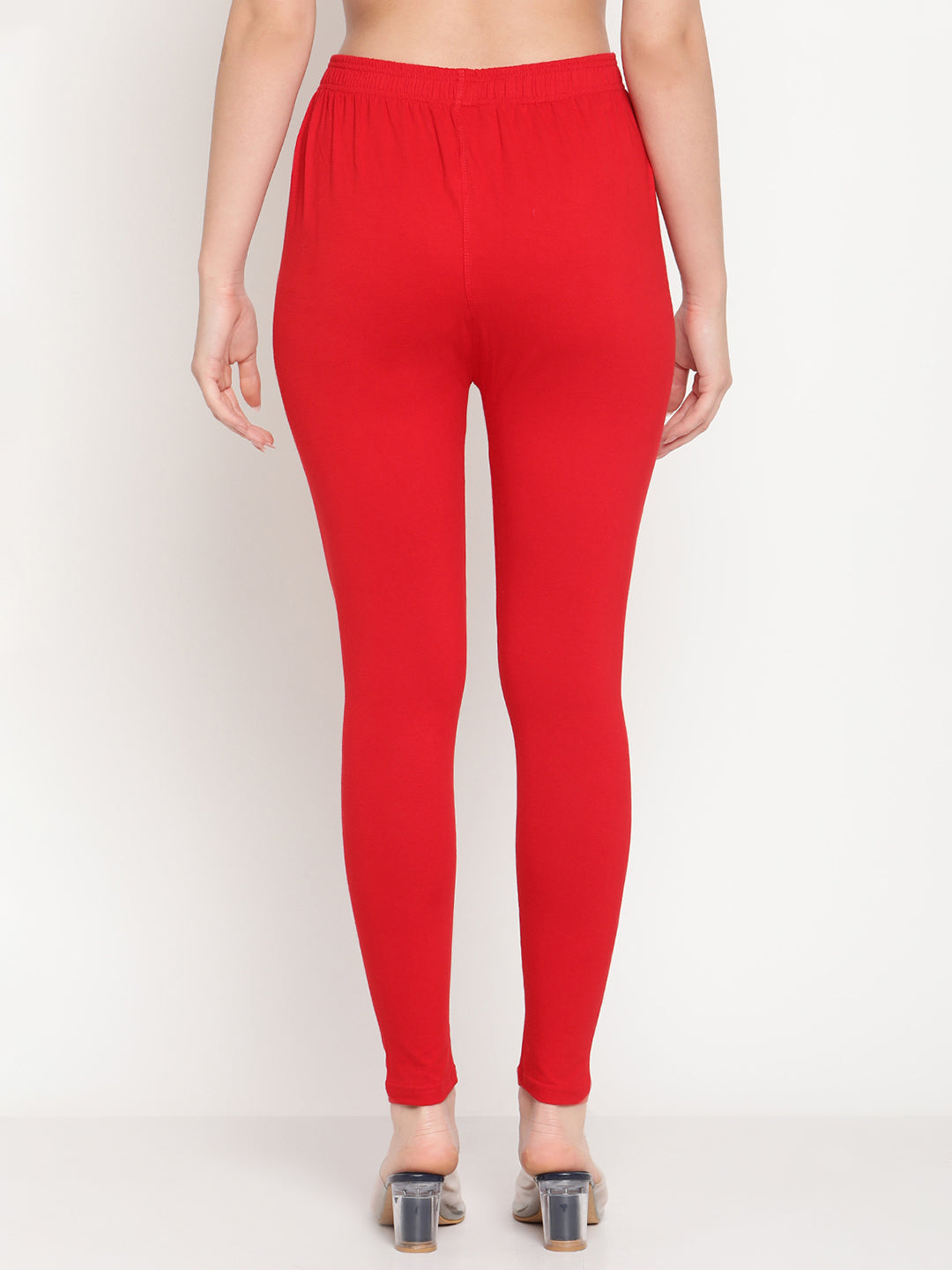 Red Ankle Length Legging