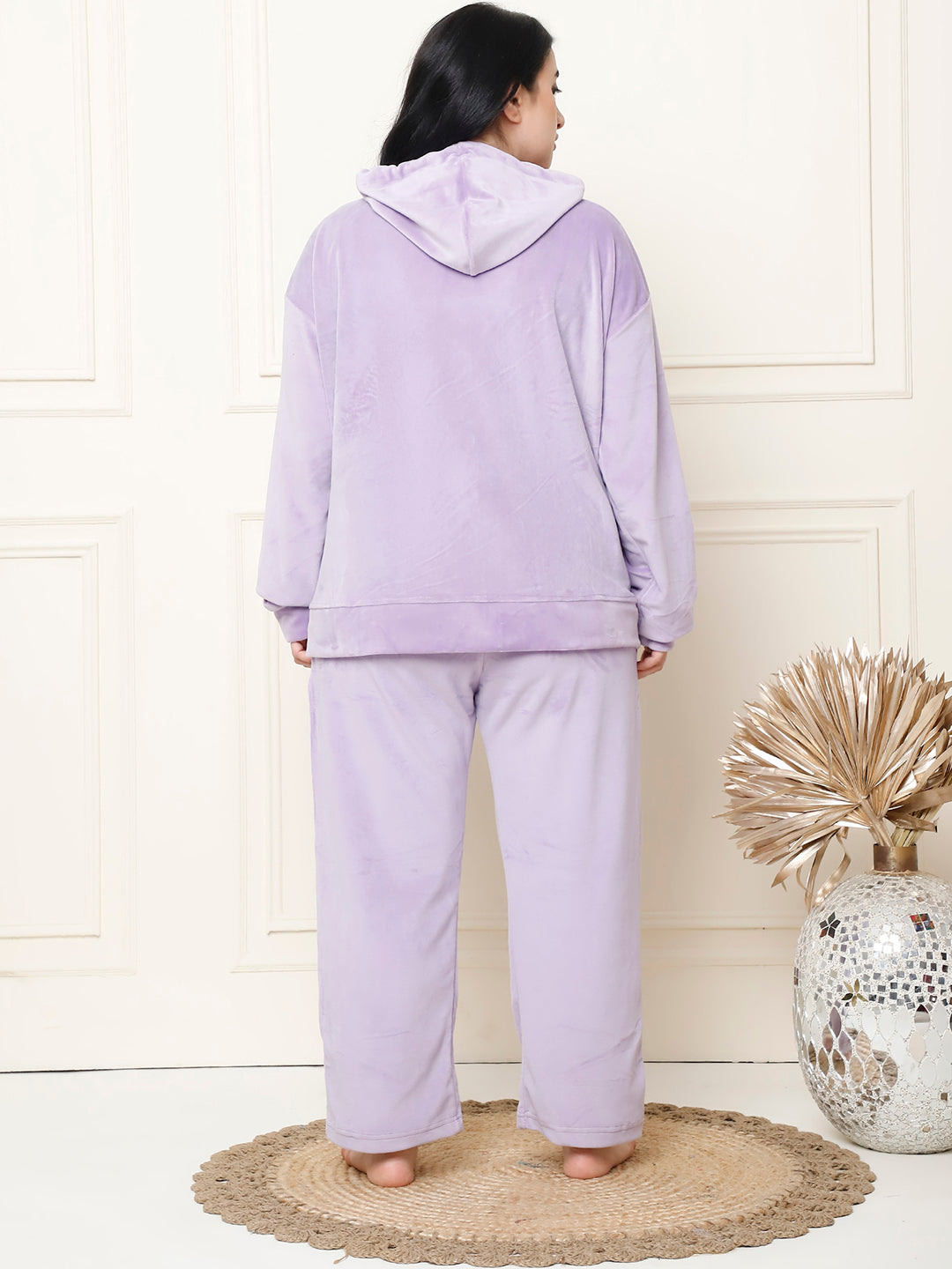 Lavender Velvet Hoodie Lounge Set