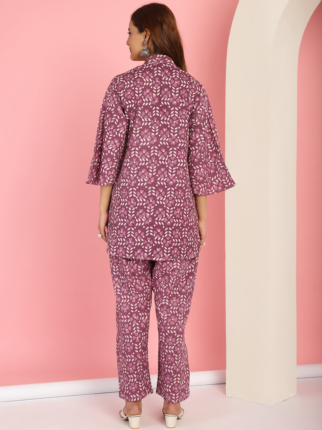 Purple Katha Co-Ord Set