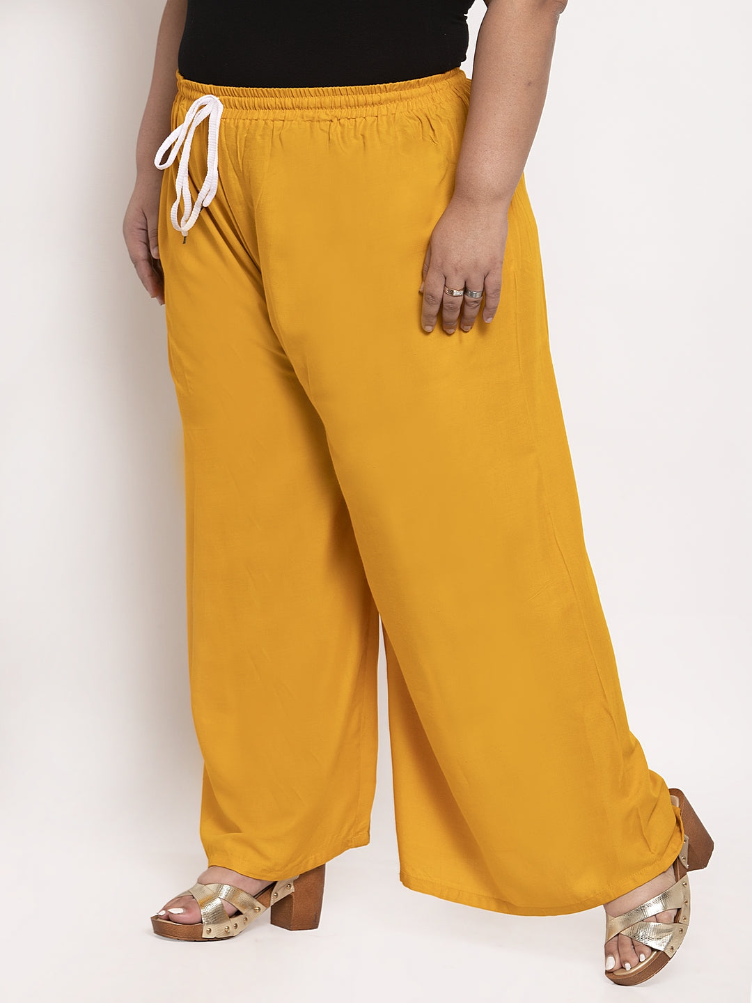 Mustard Rayon Plus Palazzo