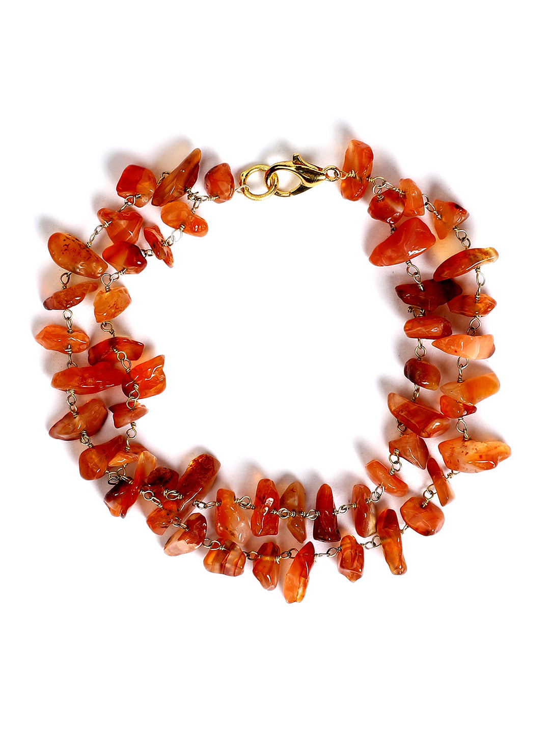 Carnelian Double Layer Chain Bracelet