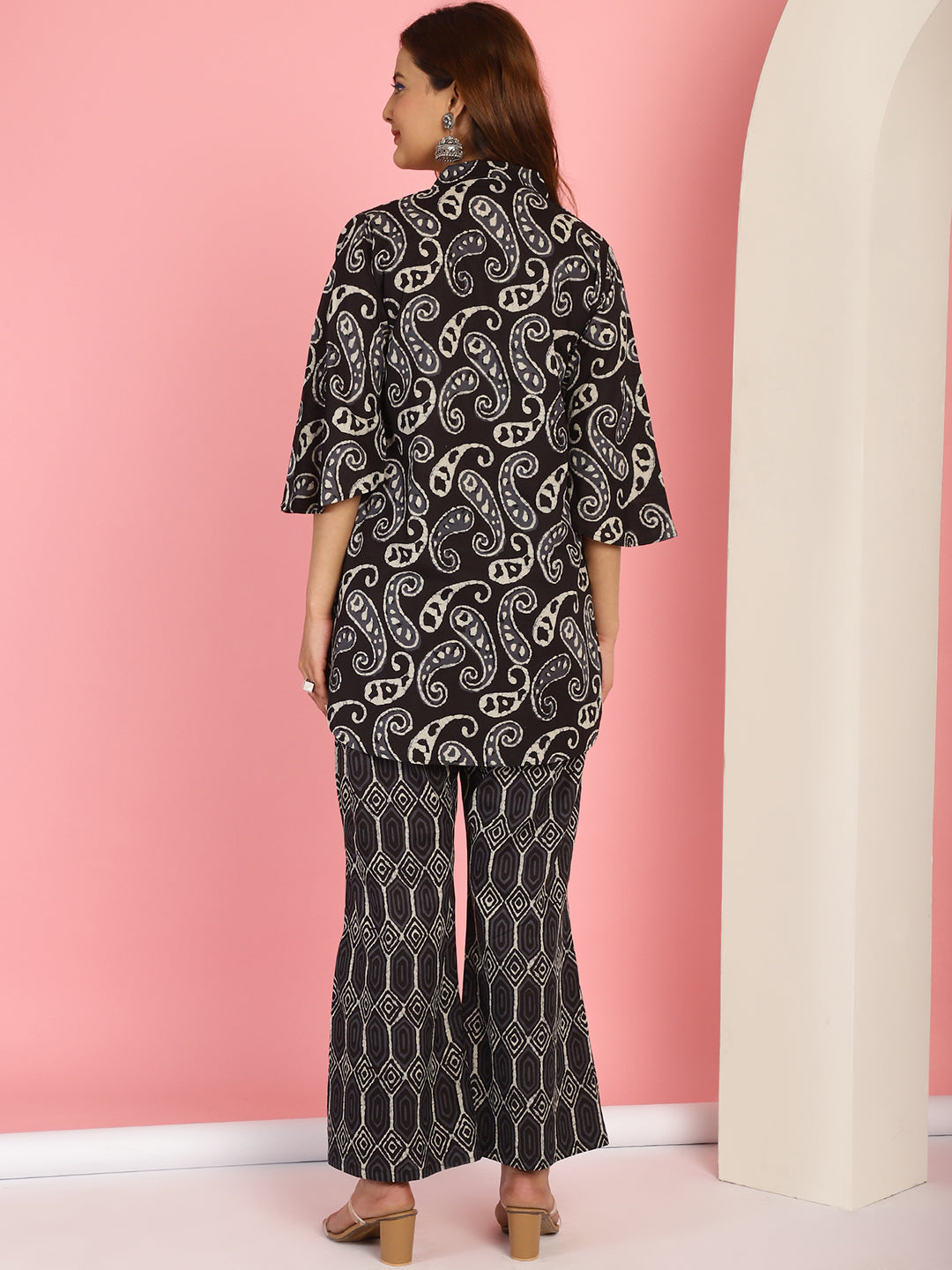 Black Paisley Co-Ord Set