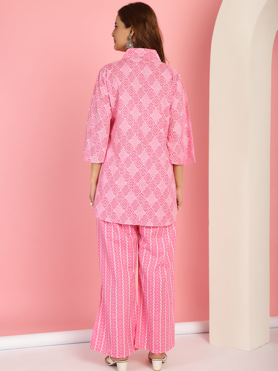 Pink Bandhani Co-Ord Set