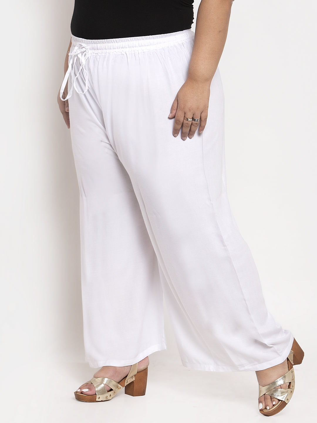 White Rayon Plus Palazzo
