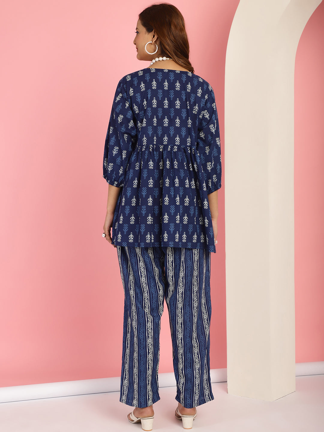 Indigo Phool Co-Ord Set