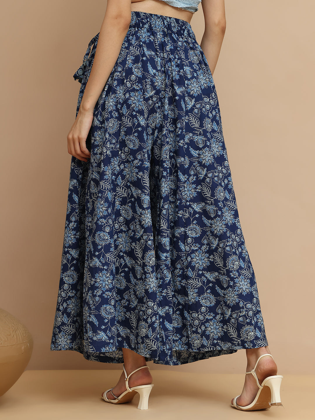 Nazm Kali Cotton Indigo Palazzo