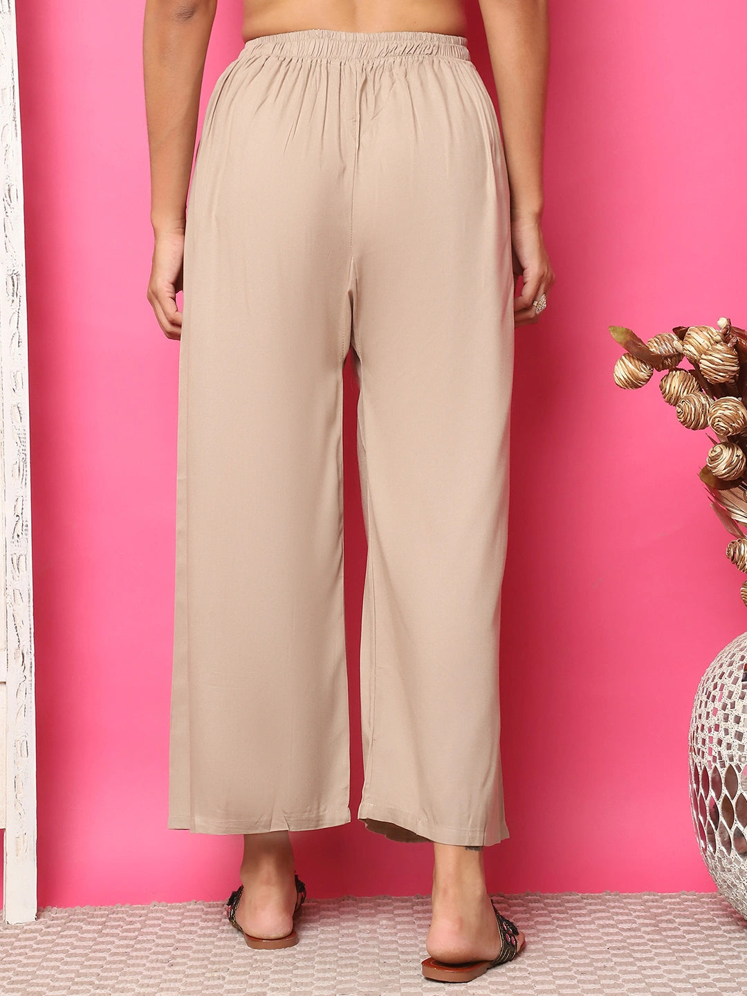 Mouse Solid Rayon Palazzo