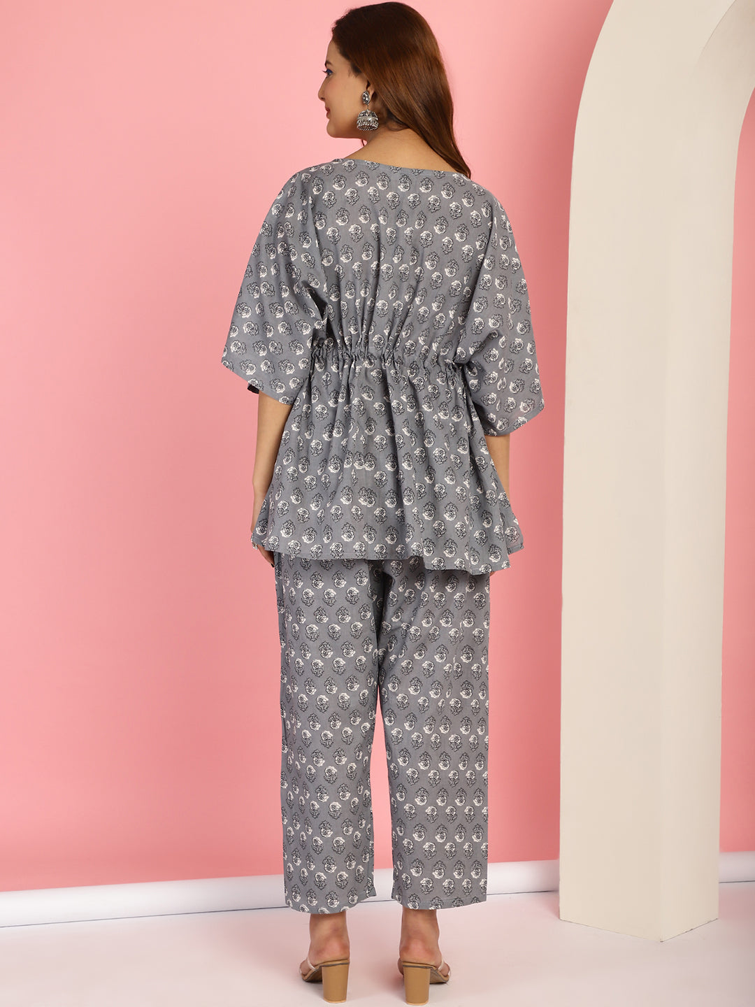 Grey Flower Co-Ord Set
