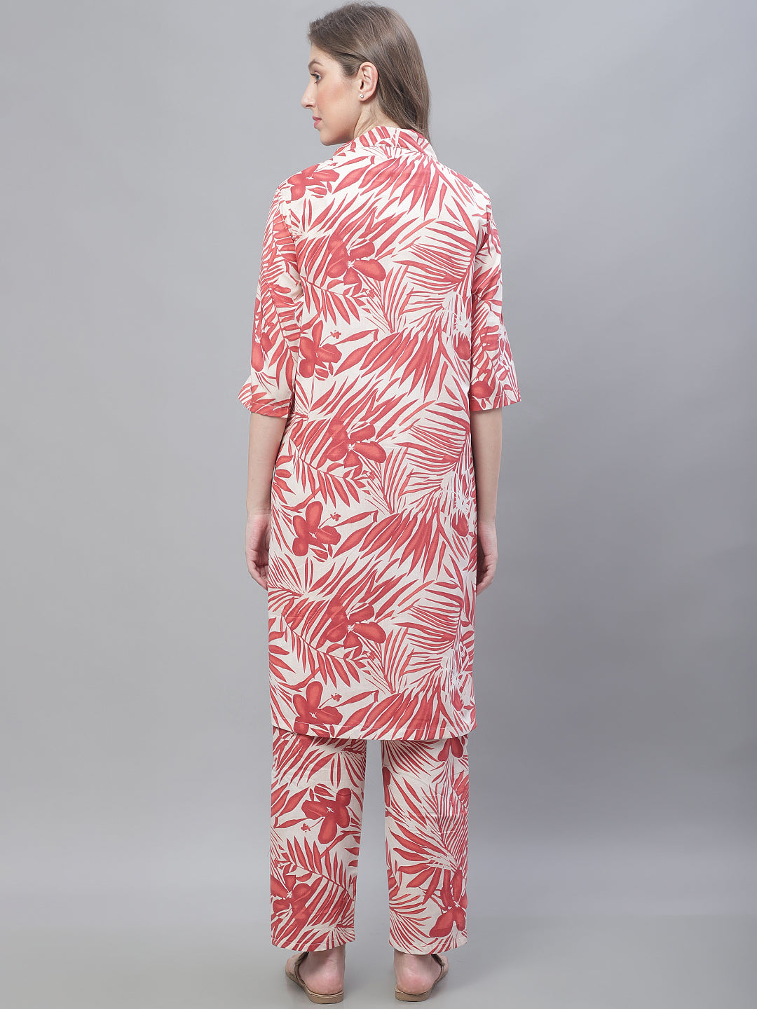 Red Tropical Co-Ord Set
