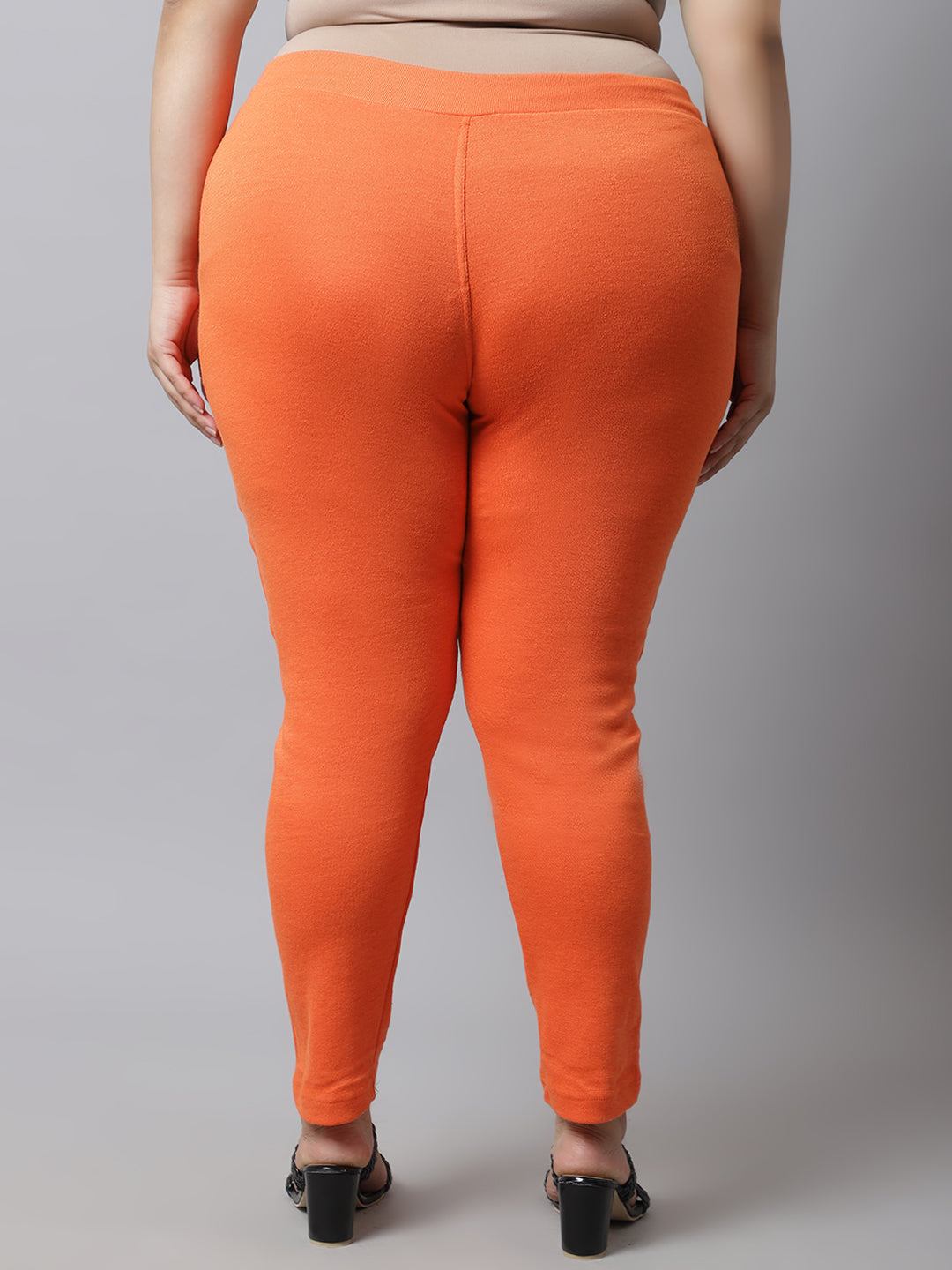 Orange Woolen Plus Pocket Pant