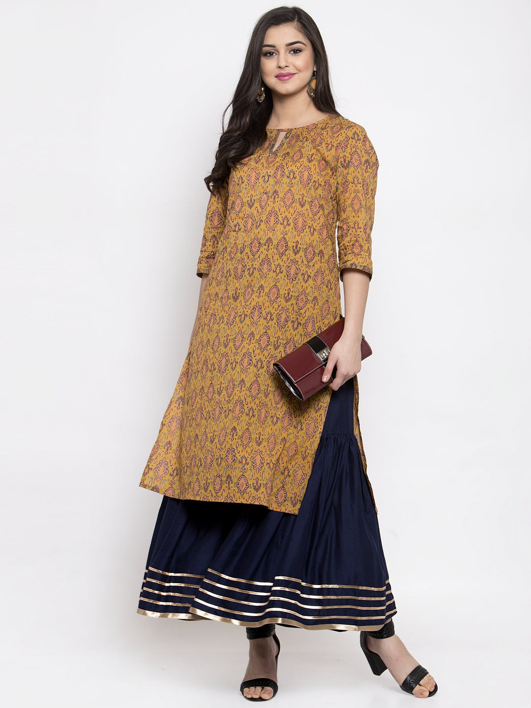 Navy Blue Rayon Sharara