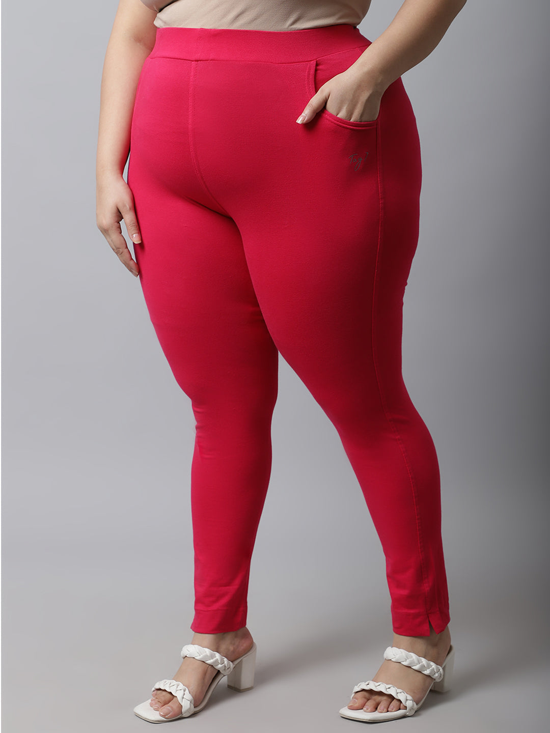 Dark Pink Plus Pocket Pant