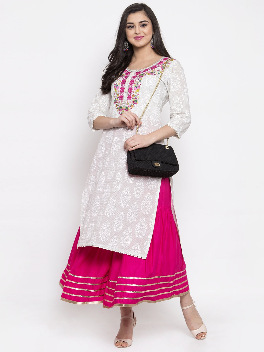Hot Pink Rayon Sharara