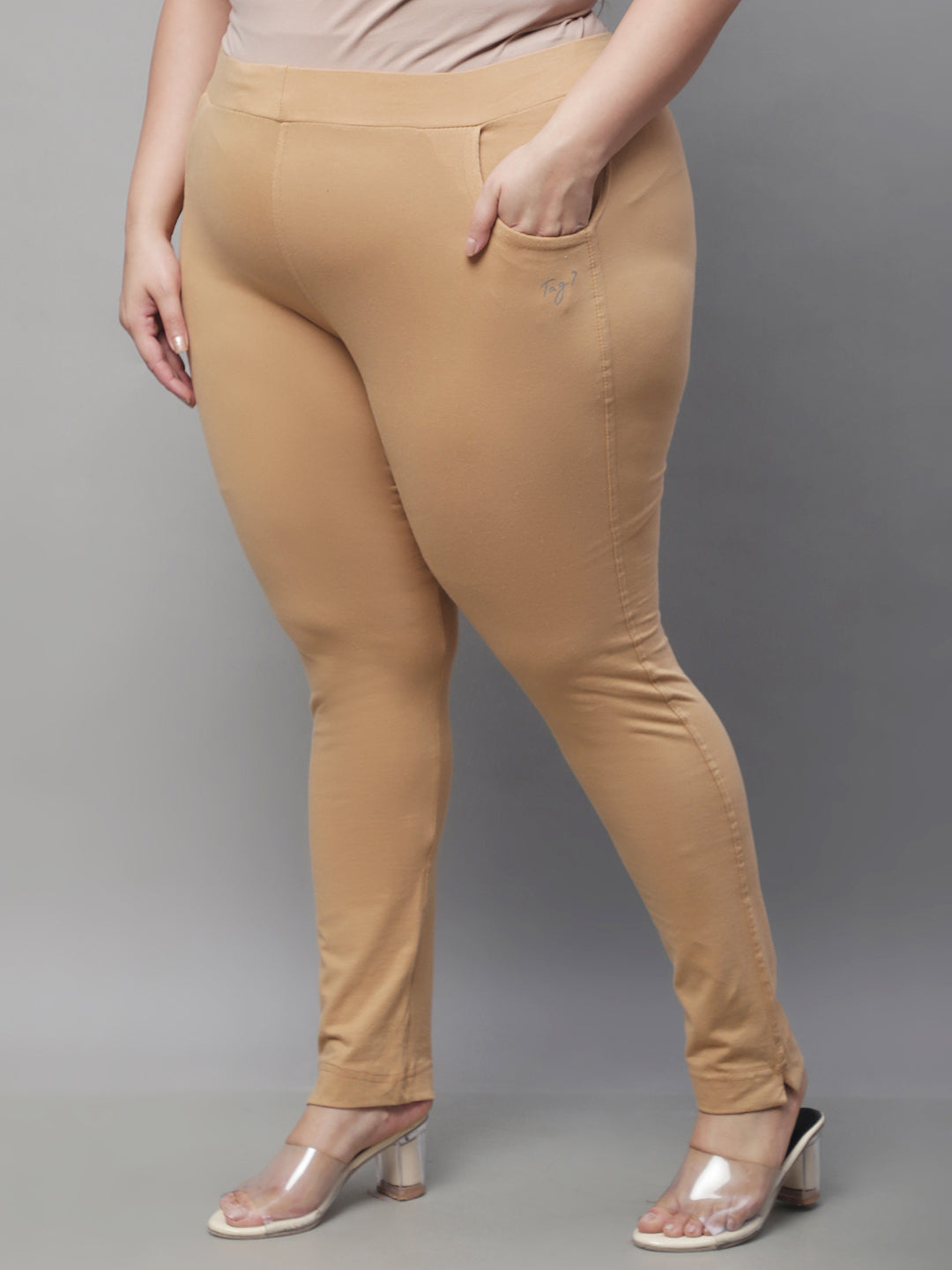 Dark Beige Plus Pocket Pant