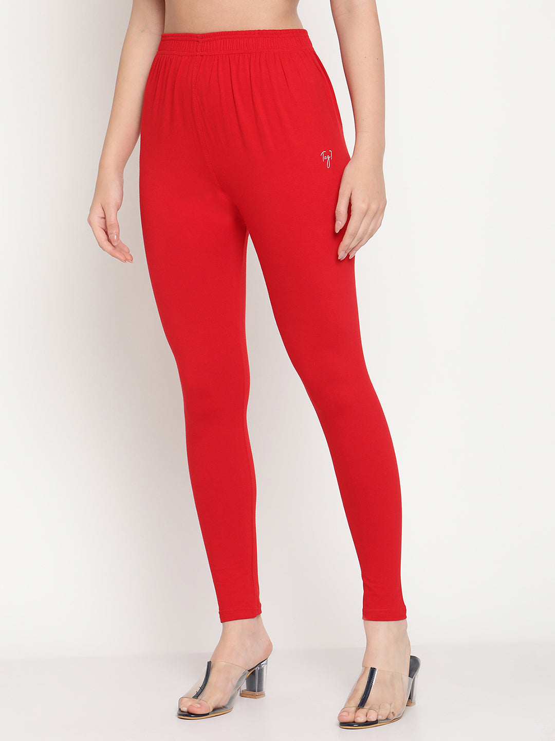 Red Ankle Length Legging