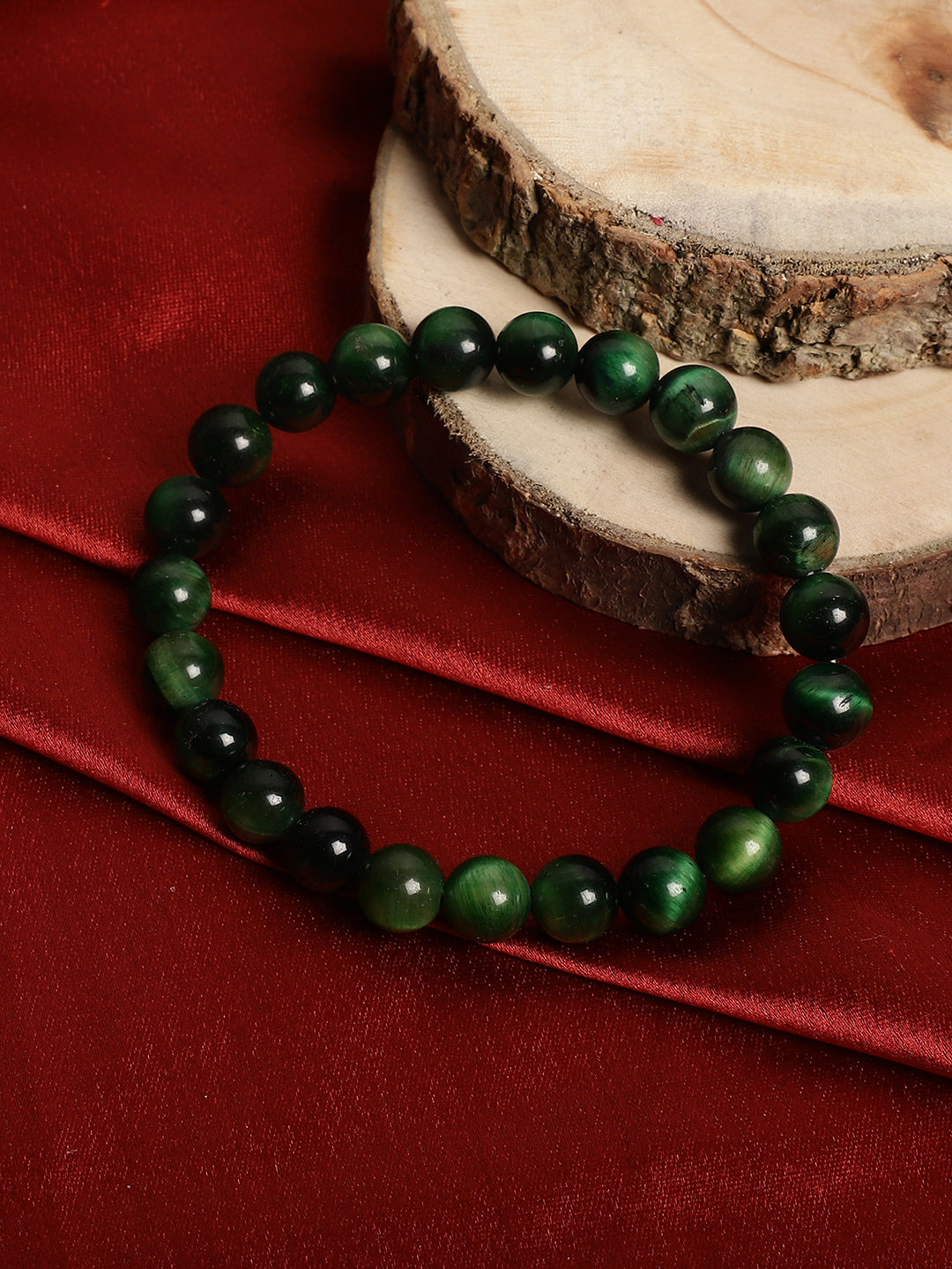 Green Cat Eye Semi Precious Bracelet
