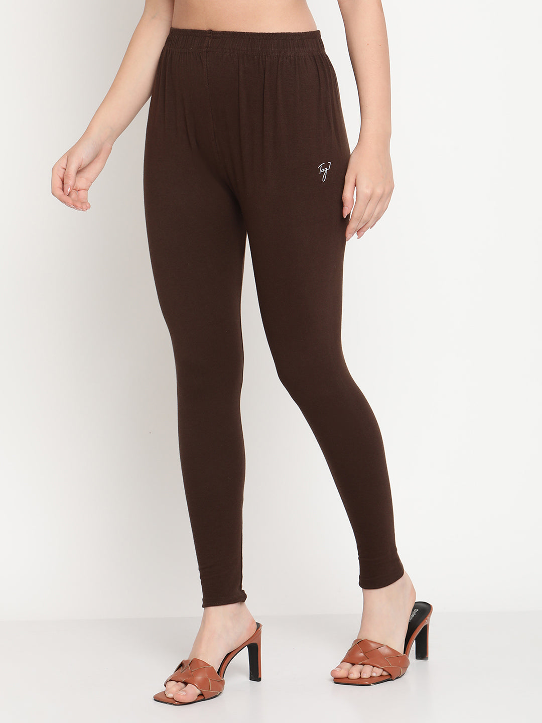Brown Ankle Length Legging