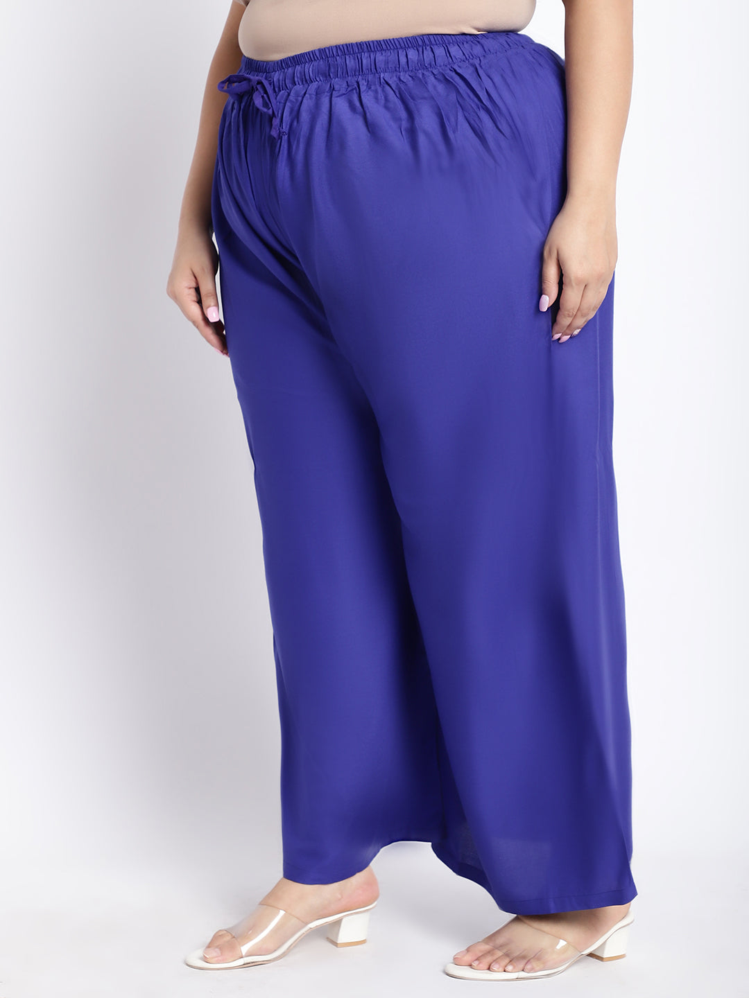 Royal Blue Rayon Plus Palazzo