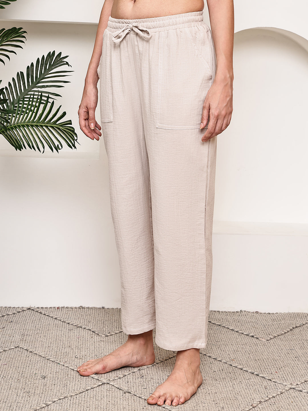 Light Fawn Double Cloth Lounge Pants
