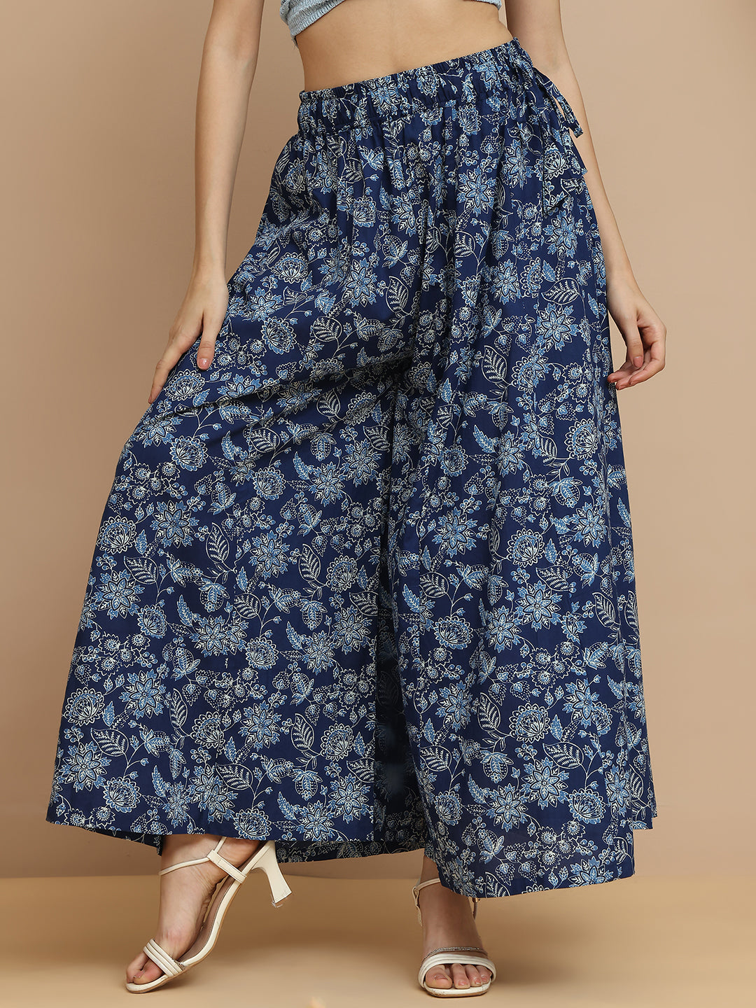 Nazm Kali Cotton Indigo Palazzo