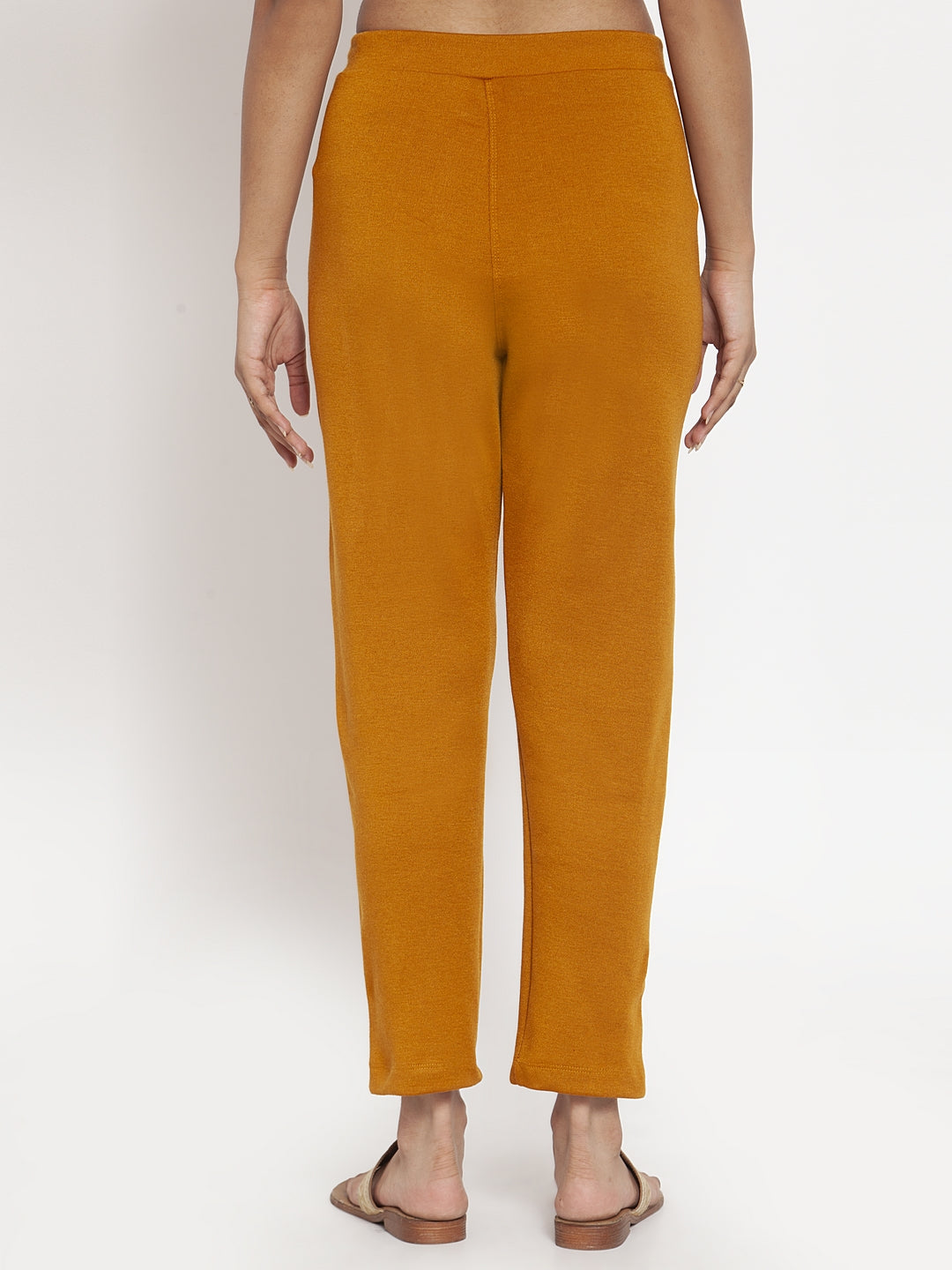 Mustard Woolen Pocket Pant