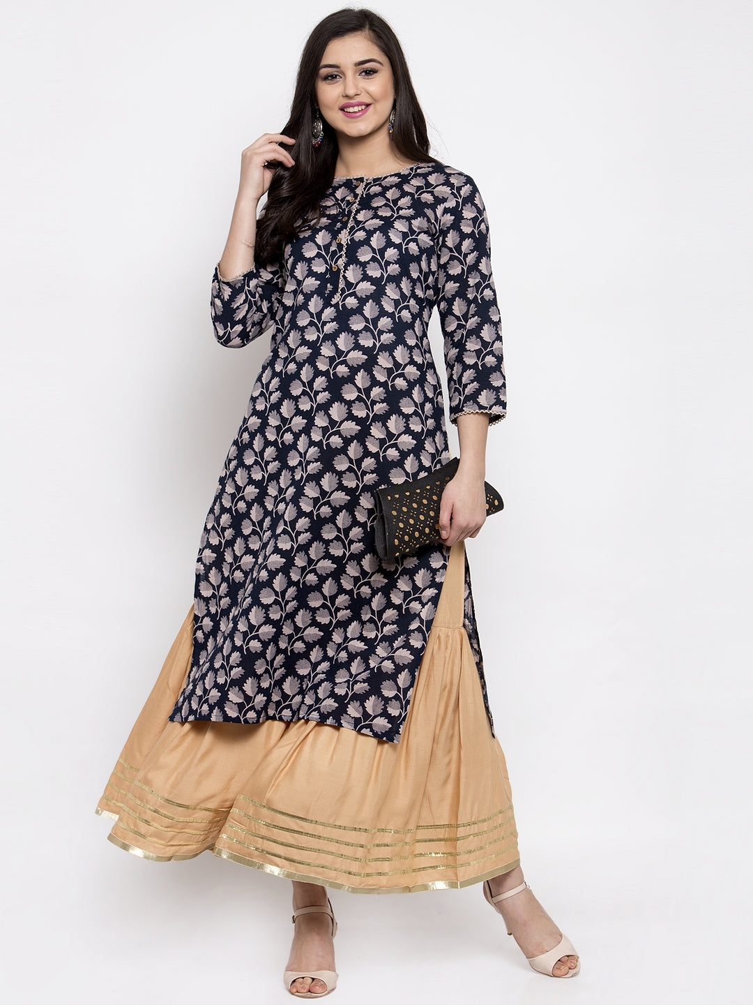 Beige Rayon Sharara