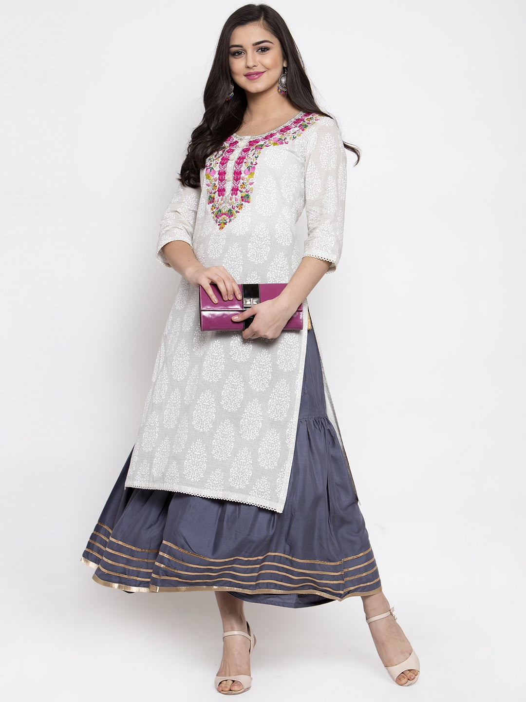 Dark Grey Rayon Sharara