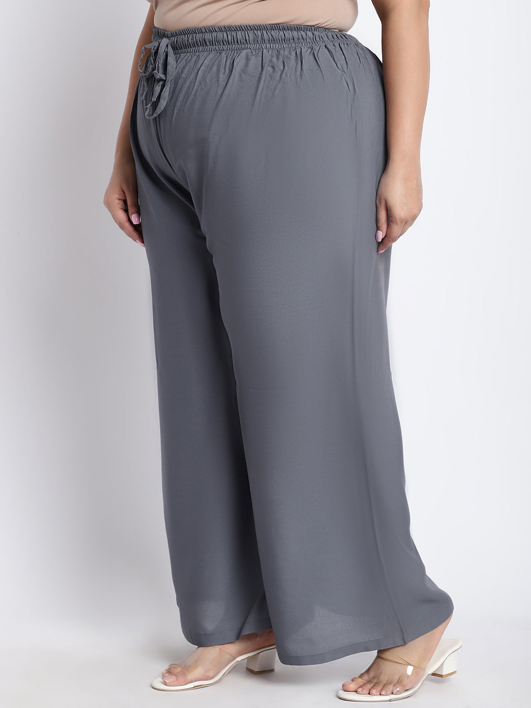 Dark Grey Rayon Plus Palazzo