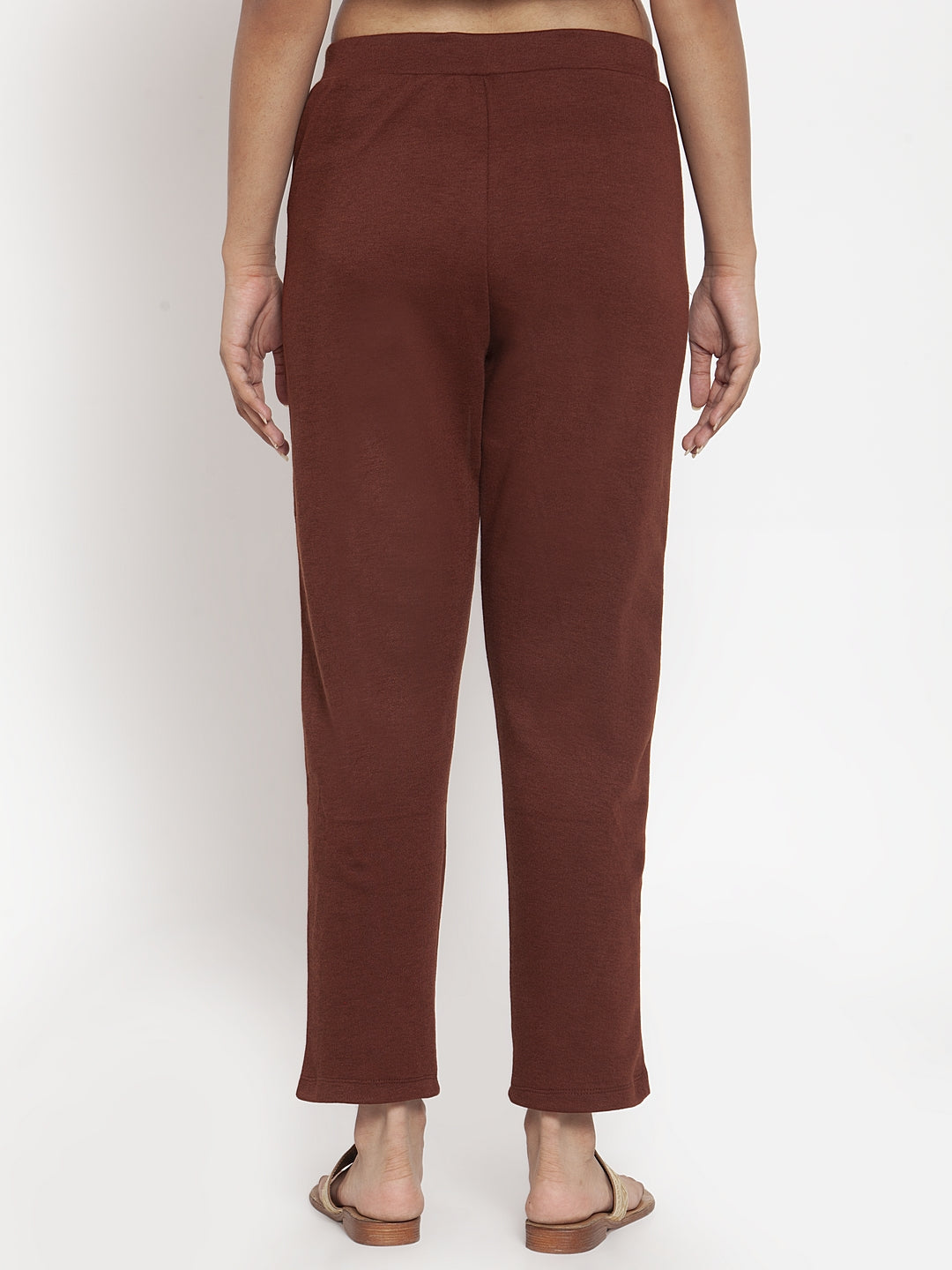 Brown Woolen Pocket Pant