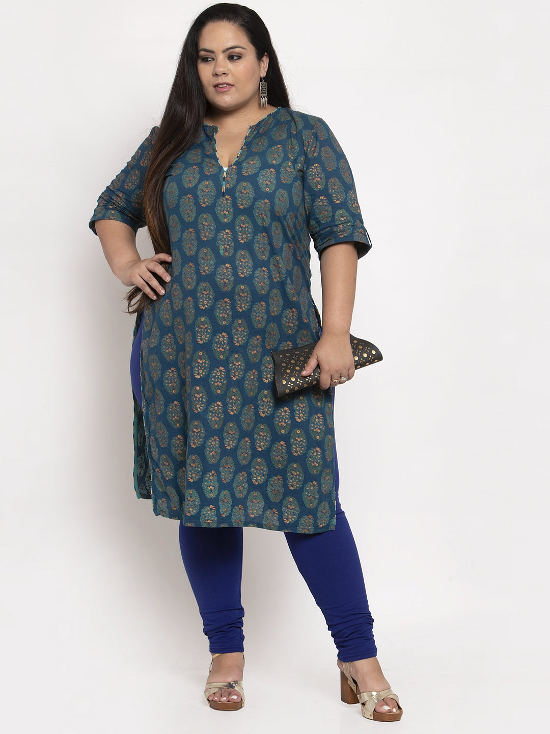 Royal Blue Ankle Length Plus Legging