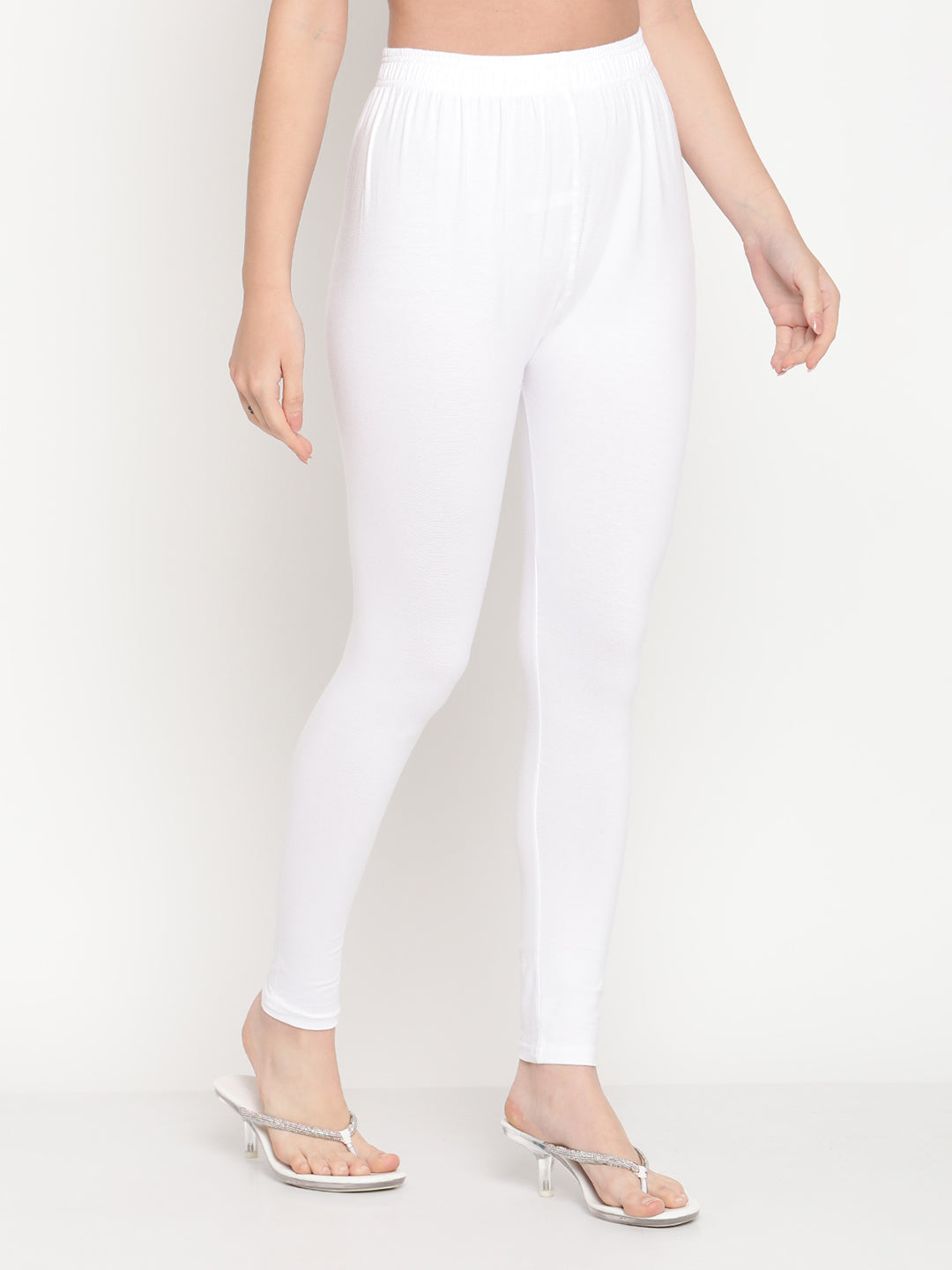 White Ankle Length Legging