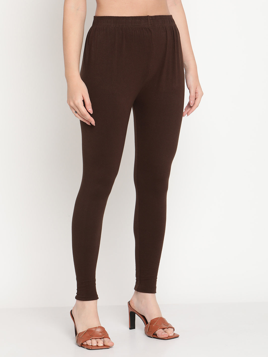 Brown Ankle Length Legging